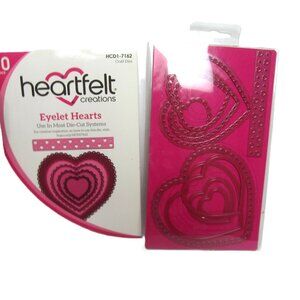 Heartfelt Creations Eyelet Hearts 10 Pcs Craft Dies HCD1-7162